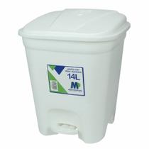 Lixeira Cesto de Lixo Para Cozinha E Banheiro Com Pedal 14 litros - MERCONPLAS