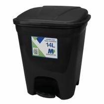 Lixeira Cesto de Lixo Para Cozinha E Banheiro Com Pedal 14 litros - MERCONPLAS