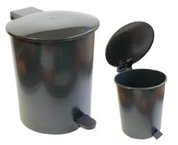 Lixeira Cesto De Lixo Pedal Pia Cozinha Banheiro 4 Litros - Preto - DR. Util