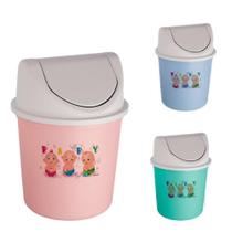 Lixeira cesto de lixo quarto banheiro infantil bebe com tampa basculante 3,6 litros - MARBEL