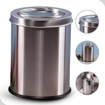 Lixeira Cesto De Lixo Tampa Basculante Inox 6L Martinazzo