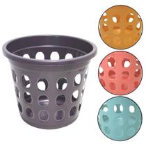 Lixeira / cesto de plastico redondo telado colors 5l 19x22cm de ø - PLASMOTTA