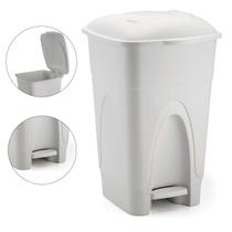 Lixeira Cesto Grande 65 Litros Com Tampa e Pedal Branca Lixeira Cesto Grande 65 Litros Com Tampa e Pedal Branca