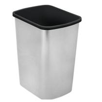 Lixeira Cesto Inox Metalizado 09 Litros Com Tampa Click Label Vermelho Rose Gold Banheiro Cozinha COR:Lixeira INOX - (SE