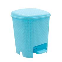Lixeira Cesto Lixo 6 Litros Rattan Bebe Com Pedal Quarto Azul - Monte Libano
