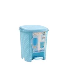 Lixeira Cesto Lixo 6l Rattan Com Pedal Quarto Cozinha Cor Azul Bebê monte libano