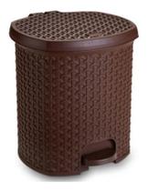 Lixeira Cesto Lixo Cozinha Banheiro Pedal 6 L MARROM - PLASNORTON