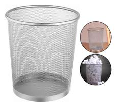 Lixeira Cesto Lixo Redondo Escritório Aço Telado 8,5 Litros
