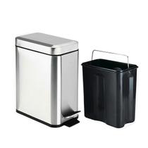Lixeira Cesto Lixo Slim Inox Com pedal Para Banheiro 5 Litros