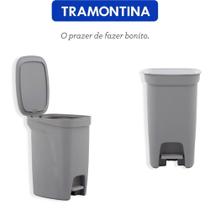 Lixeira Cesto Para Banheiro Cozinha Escritorio Grande Com Pedal 10 Litros - Tramontina