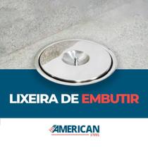 Lixeira Cesto Pia Cozinha Embutir 5L Inox 304 Não Enferruja - American steel