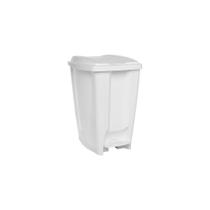 Lixeira Cesto Plástico para Lixo Retangular com Pedal 20 litros Branco Jaguar
