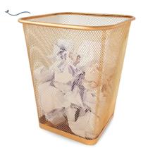 Lixeira Cesto Retangular Dourado Ouro 12L Lixeira Cesto Retangular Dourado Ouro 12L