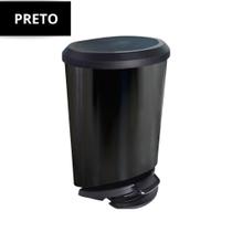 Lixeira Cesto Tipo Inox 10 Litros Com Tampa Com Pedal Plastico Automatica Para Banheiro Grande