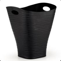 Lixeira Cesto Vaso Preto 6,5 Litros Plantas Decorativo Alça