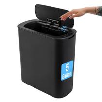 Lixeira Cesun 19L automática com sensor de movimento preta