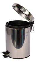Lixeira Cinza E Preta Inox 5 Litros Casablanca Essential