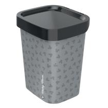 Lixeira Classic em Plastico Cinza/Preto Mickey Mouse 4,6L - Plasutil Lixeira Classic em Plastico Cinza/Preto Mickey Mouse 4,6L - Plasutil
