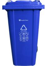 Lixeira classificacao de residuos com tampa sem pedal 240l - health clean