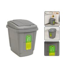 Lixeira Click Pia Cozinha Consultorio Cesto De Lixo Bancada Tampa Smart Chao Banheiro