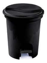 Lixeira Com Pedal 13 Litros Redonda Preto Plasvale Lixeira Com Pedal 13 Litros Redonda Preto Plasvale