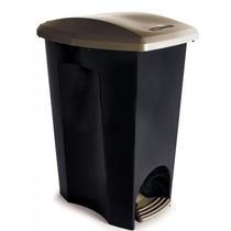 Lixeira com pedal 14 litros preta Plasutil ref.3495 Lixeira com pedal 14 litros preta Plasutil ref.3495