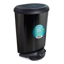 Lixeira Com Pedal 20 Litros Multiuso Preta Arqplast Lixeira Com Pedal 20 Litros Multiuso Preta Arqplast