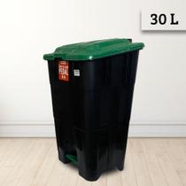 Lixeira com Pedal 30 litros Seletiva Vidro Verde Reforçada Luxo Plastica Condominio Casa Sala Casa Lixeira com Pedal 30 litros Seletiva Vidro Verde Reforçada Luxo Plastica Condominio Casa Sala Casa
