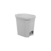 Lixeira com Pedal 6,5l Craft Coza 26,8 x 19,7 x 25,7 cm - Cinza