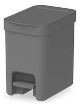 Lixeira Com Pedal 6l Cozinha Banheiro Dual Trium Compacta