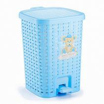 Lixeira Com Pedal Azul Claro Linha Mãe E Bebê Para Quarto Infantil