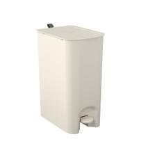 Lixeira com Pedal Borboleta Dupla 20L (10+10) Bege com Alça Cinza Coza Lixeira com Pedal Borboleta Dupla 20L (10+10) Bege com Alça Cinza Coza