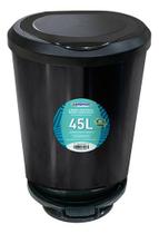 Lixeira com Pedal Borda Trava Saco Preta 45 Litros Arqplast Lixeira com Pedal Borda Trava Saco Preta 45 Litros Arqplast
