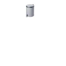 Lixeira com Pedal Branca com Aro Prata - 12 Litros Lixeira com Pedal Branca com Aro Prata - 12 Litros