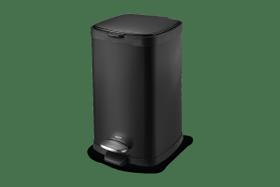 Lixeira Com Pedal Brinox Frame 12 Litros Em Aço Carbono Preto