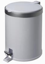 Lixeira Com Pedal Cesto Lixo Banheiro 5L Cozinha Escritório Branco