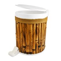 Lixeira com Pedal Cozinha Banheiro Bambu Natural 14L Lemis 30x24cm Lixeira com Pedal Cozinha Banheiro Bambu Natural 14L Lemis 30x24cm