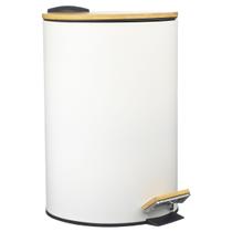 Lixeira Com Pedal E Tampa Bambu 20 Litros Para Banheiro Escritório Fabrica Lixeira Com Pedal E Tampa Bambu 20 Litros Para Banheiro Escritório Fabrica