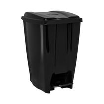 Lixeira Com Pedal e Tampa Eco Nature 40L Preta 32x40x52 Cm
