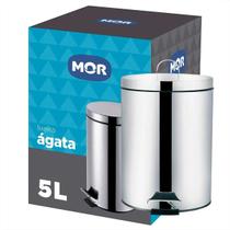 Lixeira Com Pedal Inox 5 Litros Ágata Mor Lixeira Com Pedal Inox 5 Litros Ágata Mor
