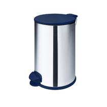 Lixeira Com Pedal Lata de Lixo Cesto Inox 12 Litros Quarto Cozinha Banheiro Azul - MARTINAZZO