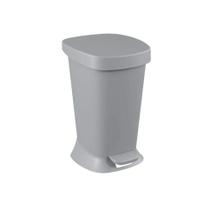 Lixeira com Pedal New Square em Plástico Cinza 5L - Coza