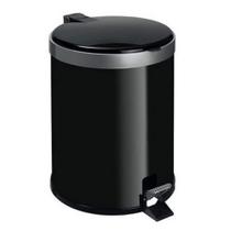 Lixeira Com Pedal Plastico Cromada Preta 5l