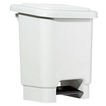 Lixeira com Pedal Retangular de 15 Litros Branca Lar Plásticos