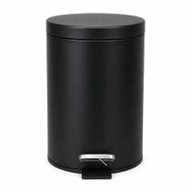 Lixeira Com Pedal Tampa Automática Cinza Resistente Compacta 5 Litros