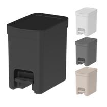 Lixeira com pedal Trium Para Cozinha banheiro escritório OU 6 Litros lavabo Compacta Com anel oculta saco Com Tampa Resistente Lixeira com pedal Trium Para Cozinha banheiro escritório OU 6 Litros lavabo Compacta Com anel oculta saco Com Tampa Resistente