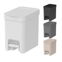 Lixeira com pedal Trium Para Cozinha banheiro escritório OU 6 Litros lavabo Compacta Com anel oculta saco cor branco Com Tampa Resistente