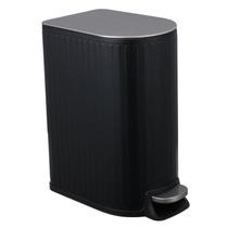 Lixeira com Relevo de 8 Litros Preta Just Home Collection