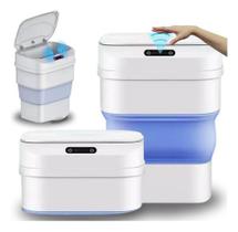 Lixeira com Sensor Inteligente Automática Retrátil Cozinha Banheiro Escritório Casa 18 L