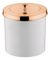 Lixeira Com Tampa 5 Litros Branco/rose Gold Future